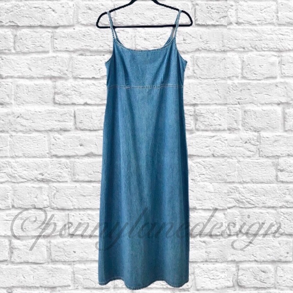 Vintage Blue Dresses & Skirts - Vintage Blue Denim Maxi Dress